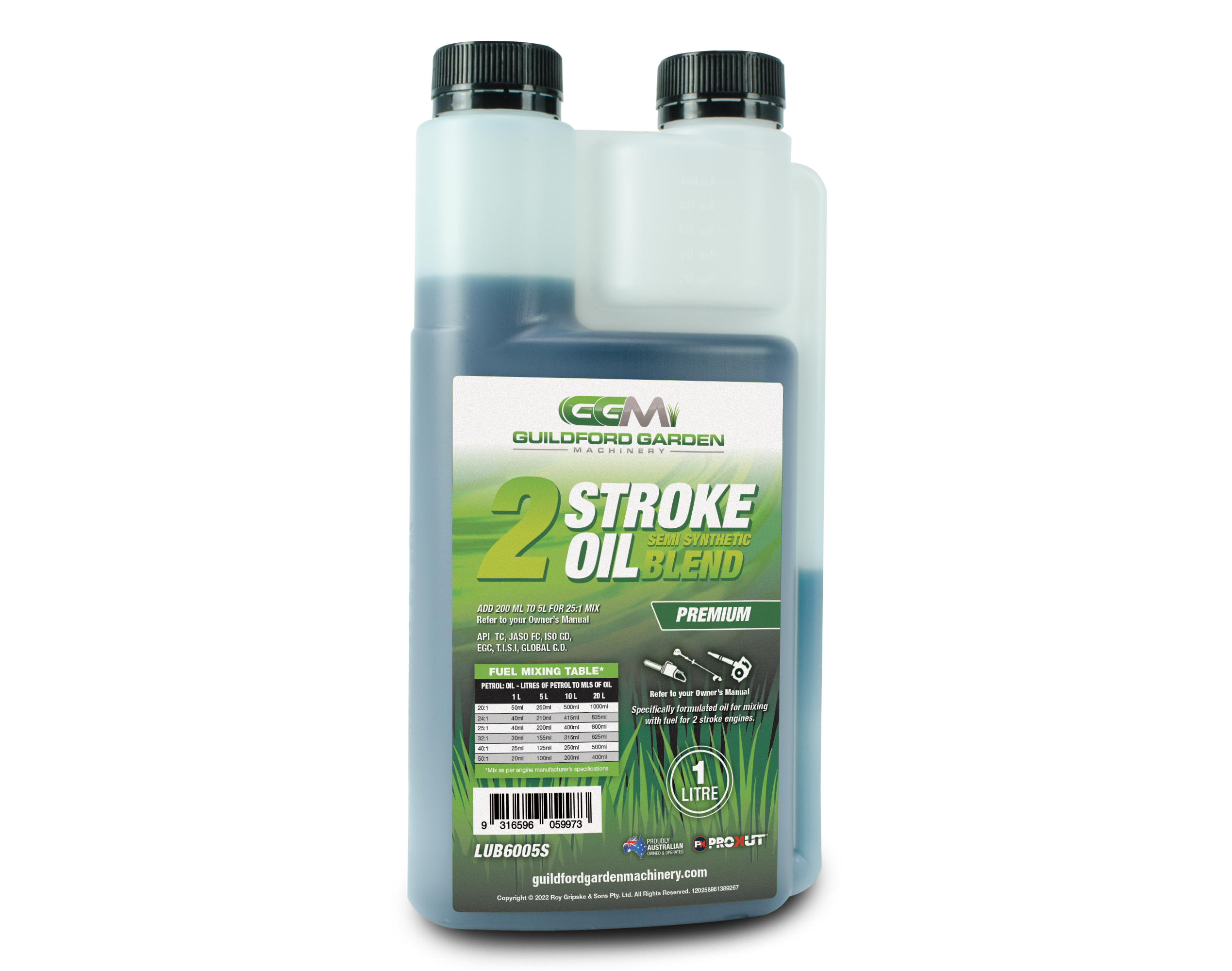 2-Stroke Fuel Oil Mixing Bottle 1:25 50:1 Ratio Bottle High Capacity Fuel  Bottle Combination Gasoline for Premixed Fuel Engine, 